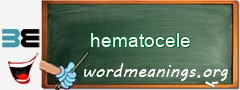 WordMeaning blackboard for hematocele